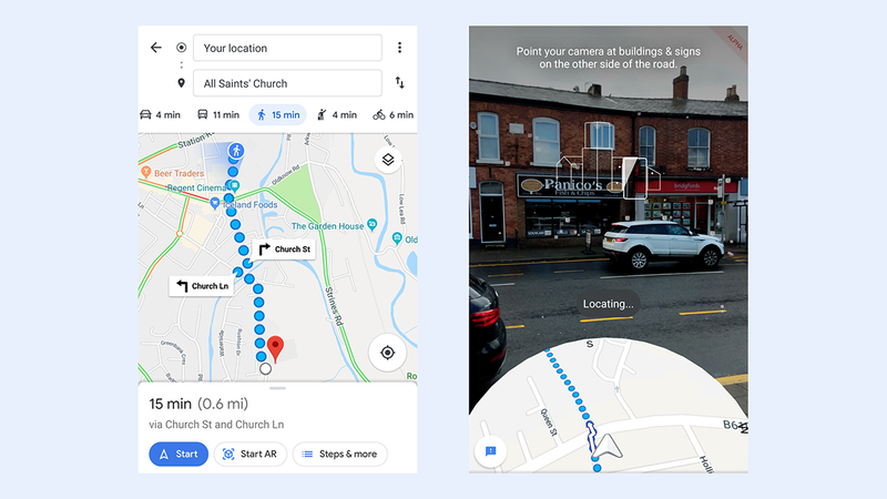 Si tienes acceso, el modo de realidad aumentada estará integrado en Google Maps.